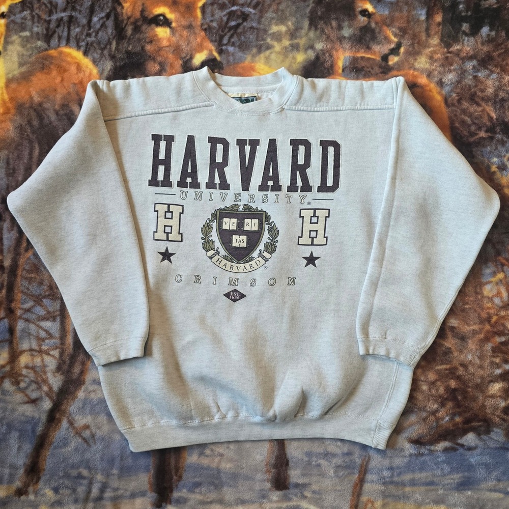 Vintage Harvard University 1994 Collegiate Crest Boxy Crewneck Womens sz XL